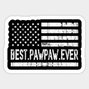 Father's Day Best Pawpaw Ever with US American Flag Sticker